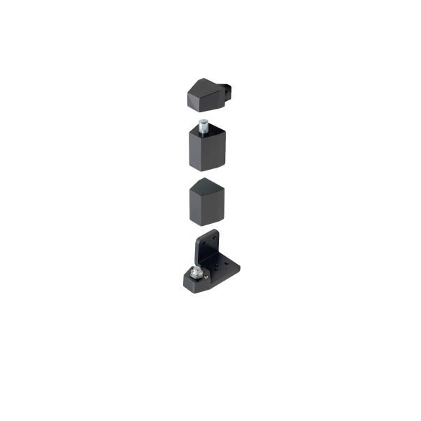 Dark Bronze Right Hand 3/4 Offset Pivot Hinge Set - Flush W/ Frame Face